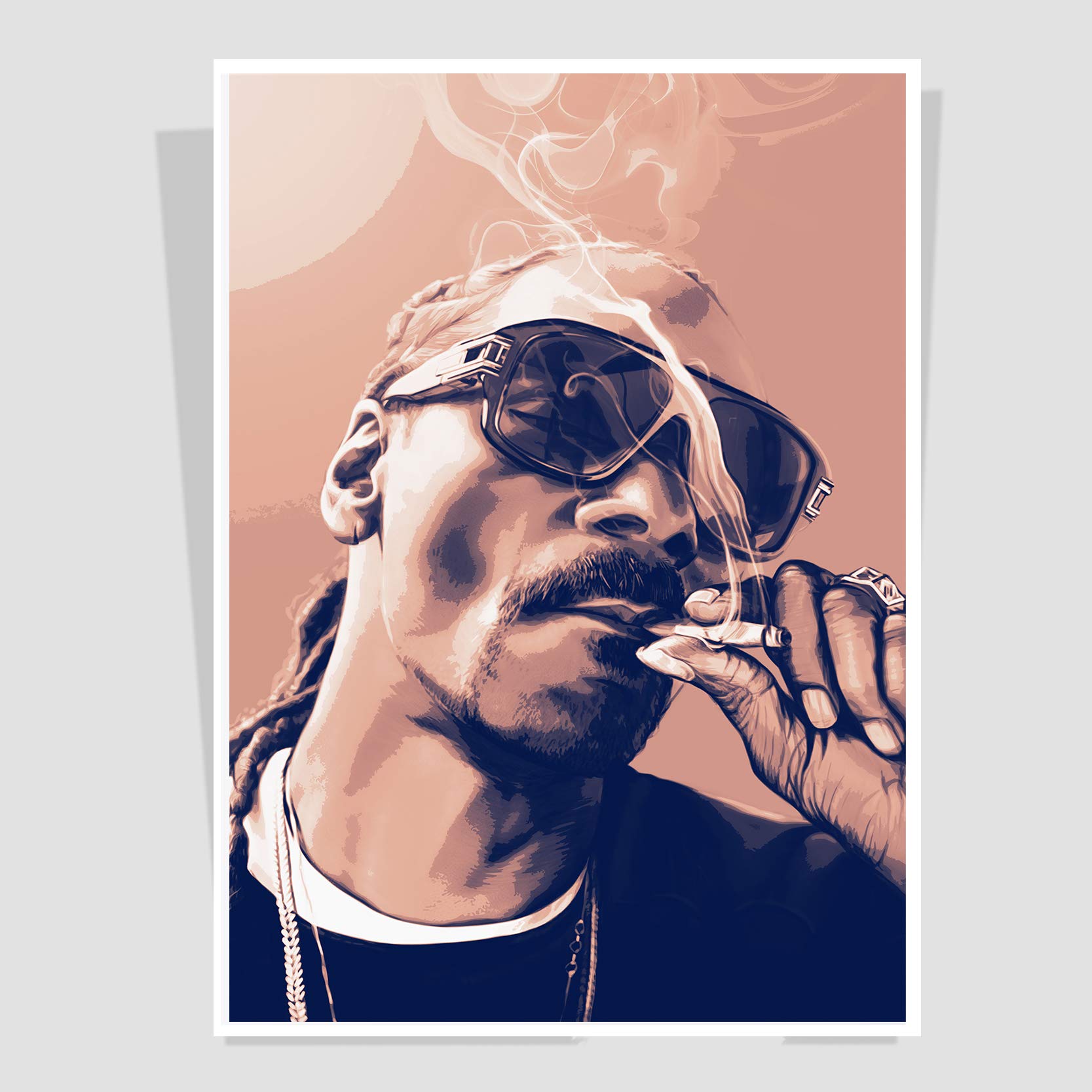 Art BundleArt Bundle Snoop Dogg Rapper Singer Celebrity Style Decorative Poster