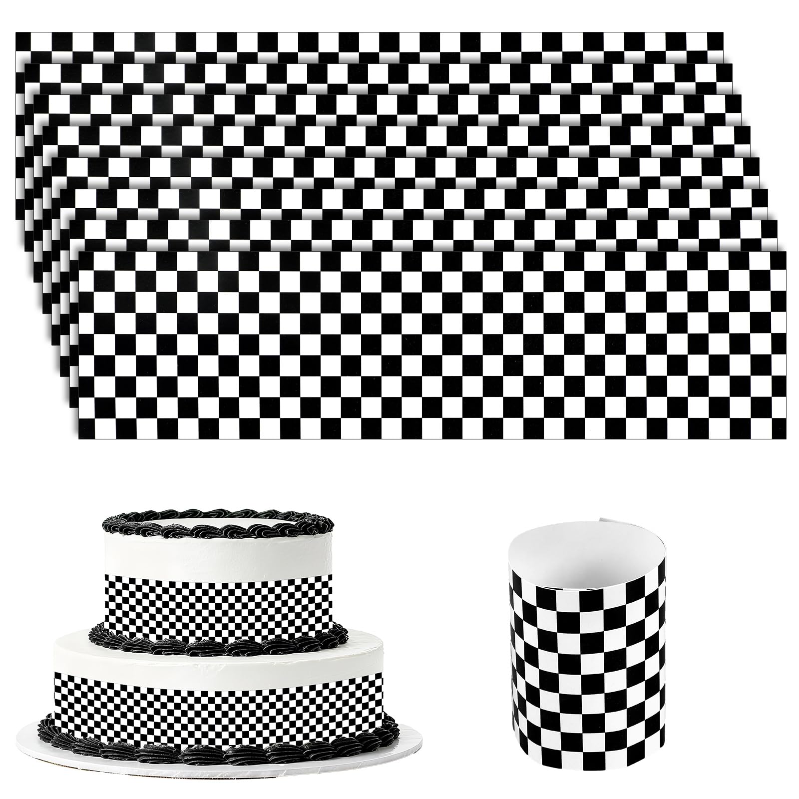 Photo 1 of Fukaisu Race Car Cake Border Strips (8pcs)
