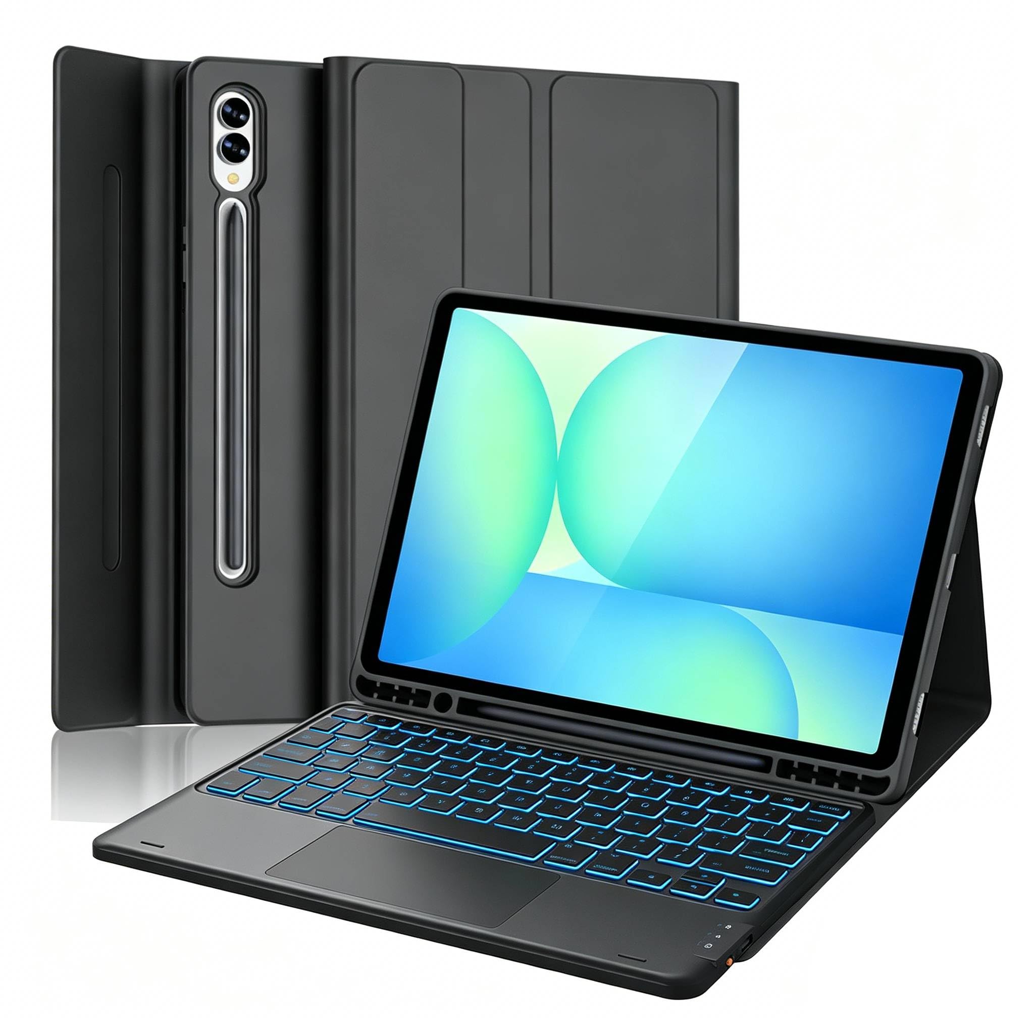 QYiiD Capa com teclado Touchpad para Galaxy Tab S10 FE+/S10 FE