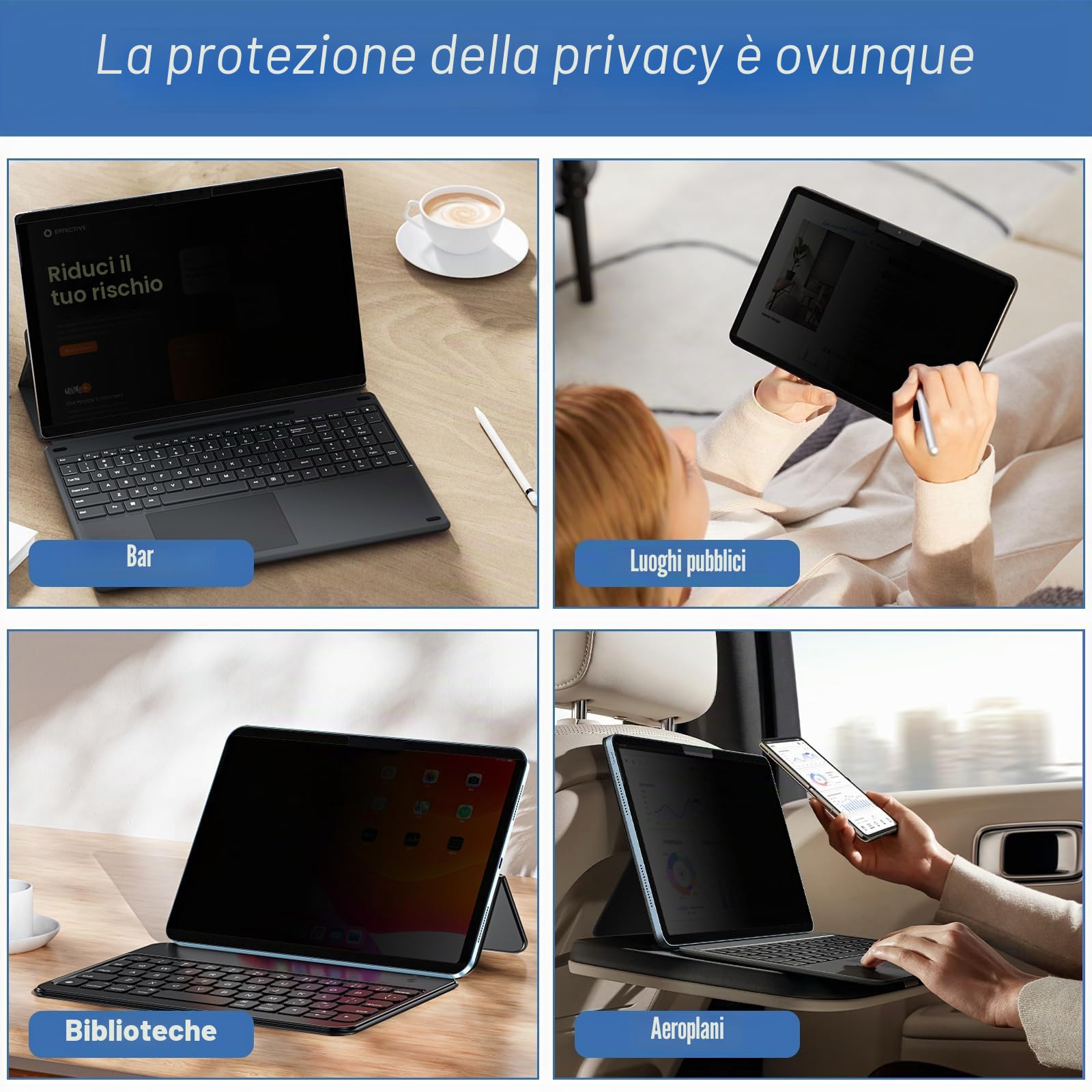 Filtro Schermo Privacy per Microsoft Surface PRO 12 Pollici 2025, Rimovibile, Anti Luce Blu, Anti-Spia, Filtro Privacy Magnetico Ultrathin per Pellicola Protettiva per Surface PRO 12”