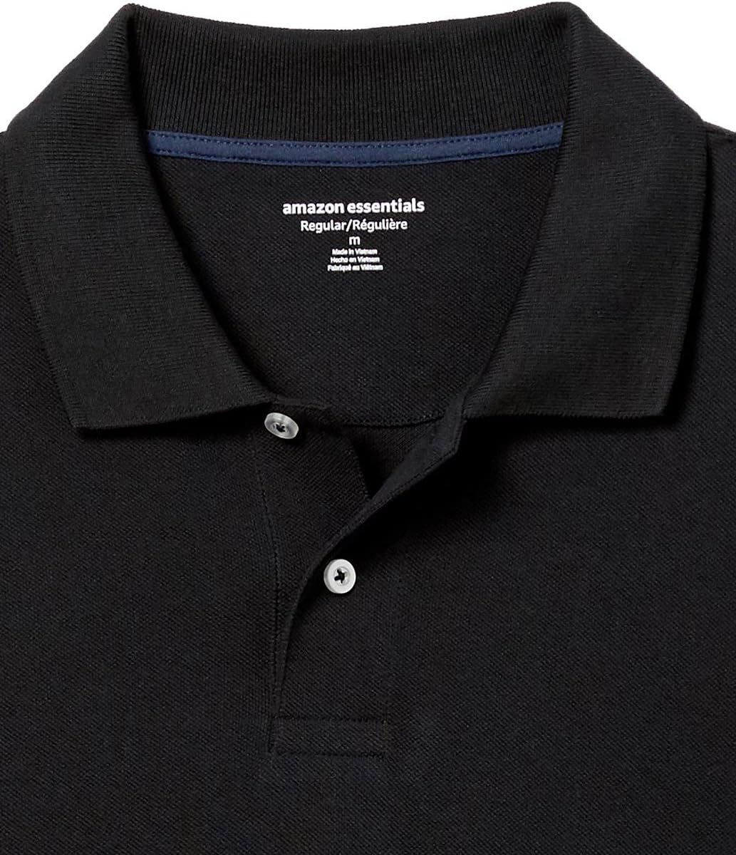 Amazon Essentials Mens Long Sleeve Polo Shirt with Collar, Regular-Fit Pique - Image 5