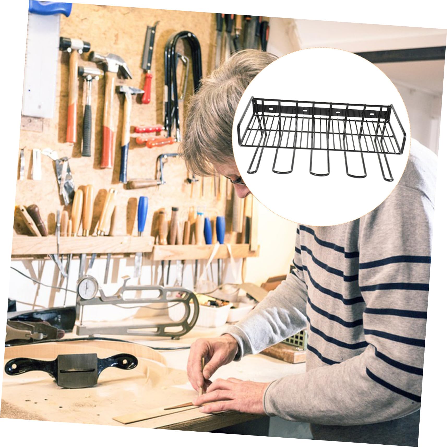 Cabilock Soporte de Almacenamiento para Herramientas de Pared de Metal Organizador de Taller con Espacio Diseño Espacio y Alta Capacidad de Carga para Herramientas Eléctricas
