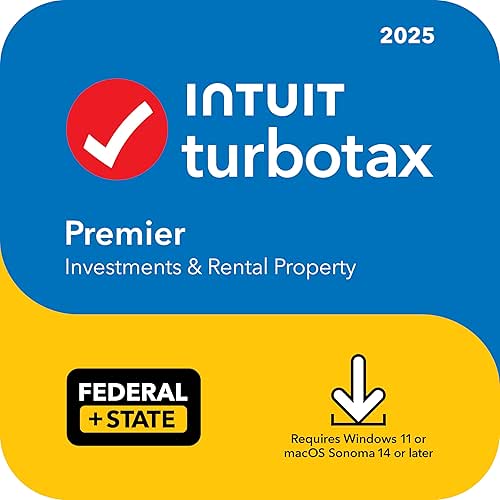 TurboTax Desktop Premier 2025, Federal & State Tax Return [PC/Mac
