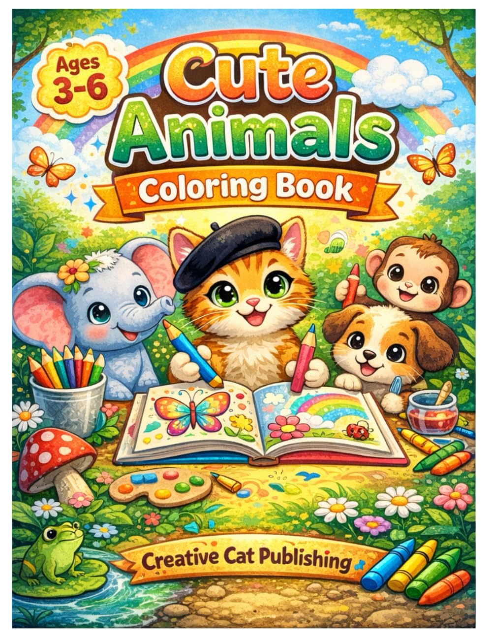 Fun & Easy Coloring Book for Kids Ages 3–6: Bold Outlines, Simple Cute Pictures & Hours of Creative Fun for Toddlers