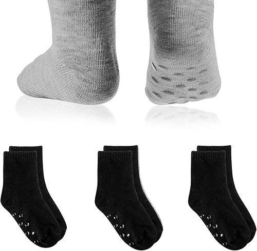 Miniatura 4 de 12 pares de calcetines antideslizantes para niños pequeños y niñas