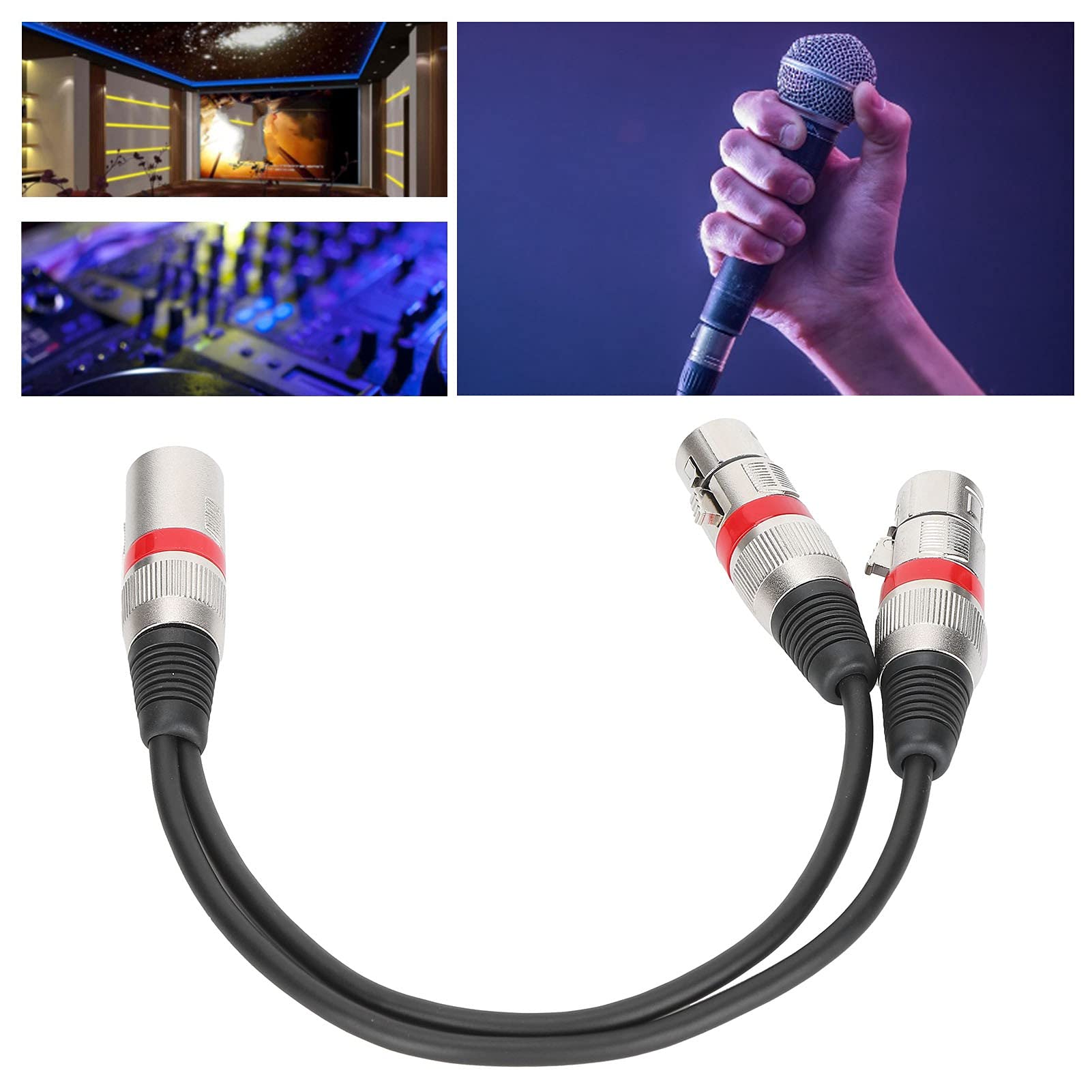 XLR Męski do Podwójnego XLR żeńskiego Kabel Y, 0,