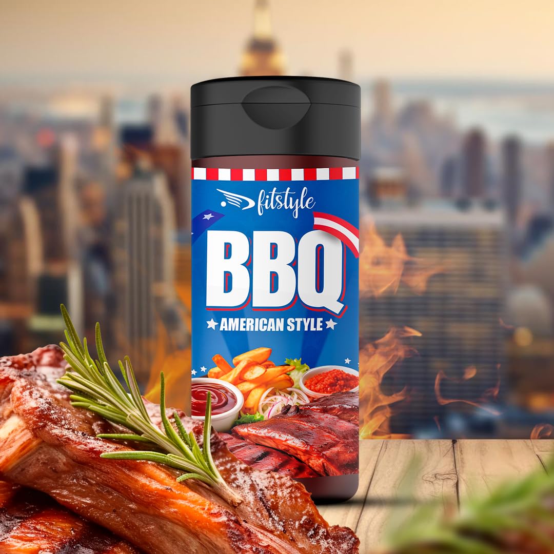 Salsa Barbacoa 0% FITstyle 280ml Sin azúcar Sin grasa Textura espesa Sabor intenso