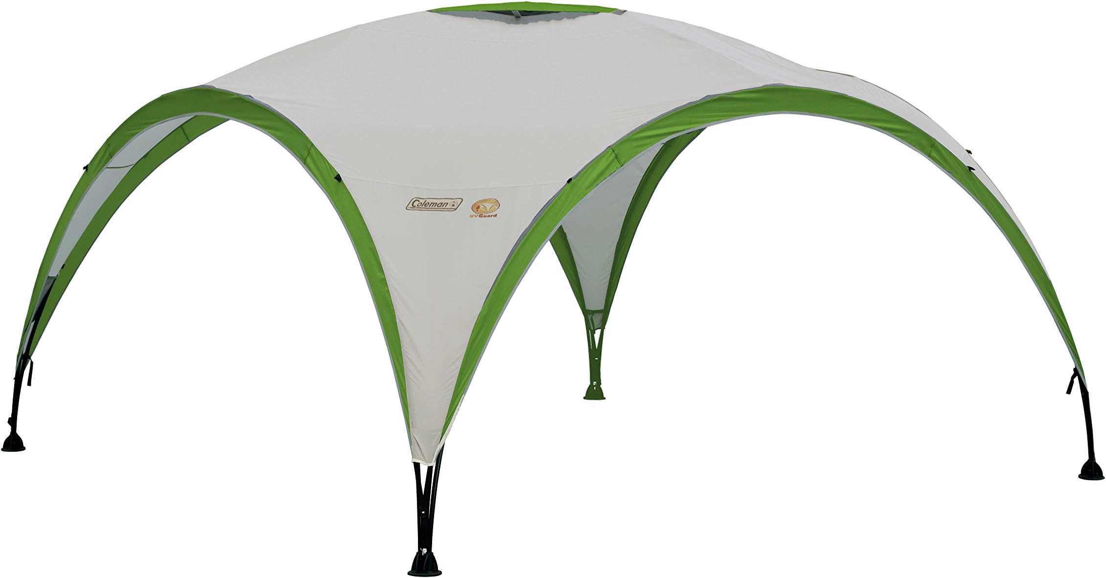 Coleman Gazebo, Event Shelter Pro for Garden and Camping, Sturdy Steel Poles Construction, Large Tent, Portable Sun Shelter with Protection SPF 50, White and Green