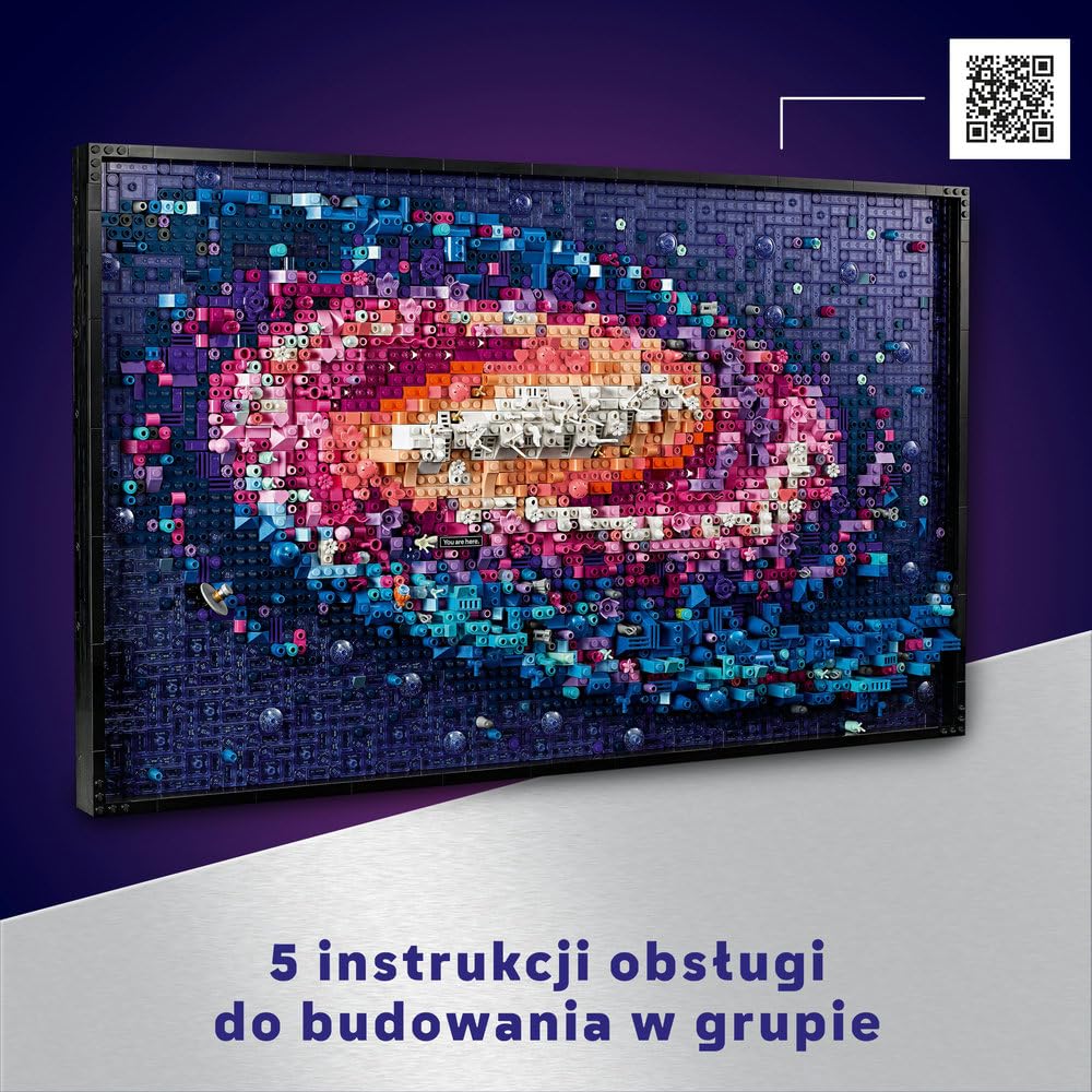 LEGO Art Droga Mleczna 31212 | Dekoracja ścienna, zestaw konstrukcyjny dla dorosłych, prezent dla fana kosmosu, ozdoba z efektem 3D, 3091 elementów