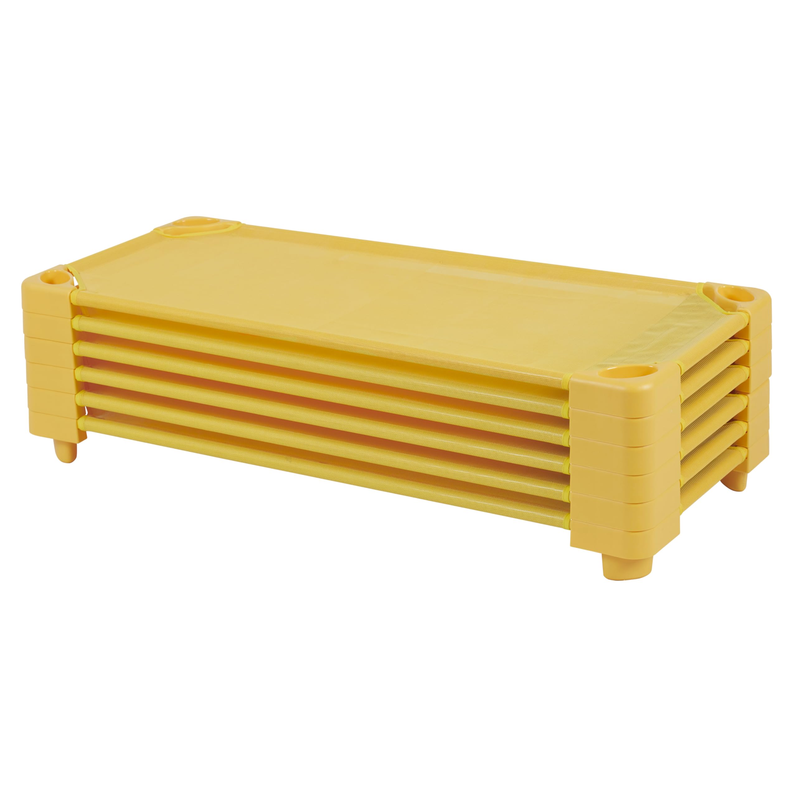 Back2School Express Stackable Cot, Ready-to-Assemble, 6-Pack, Yellow