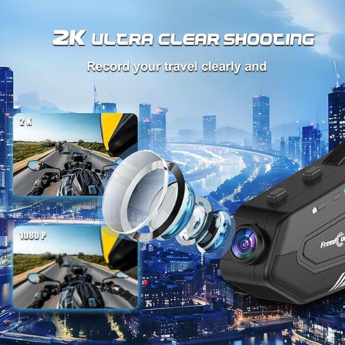 Miniatura 17 de FreedConn Casco de motocicleta Auriculares Bluetooth L1M Casco Auriculares Altavoces Impermeable Auriculares Deportivos de Motocicleta Altavoces