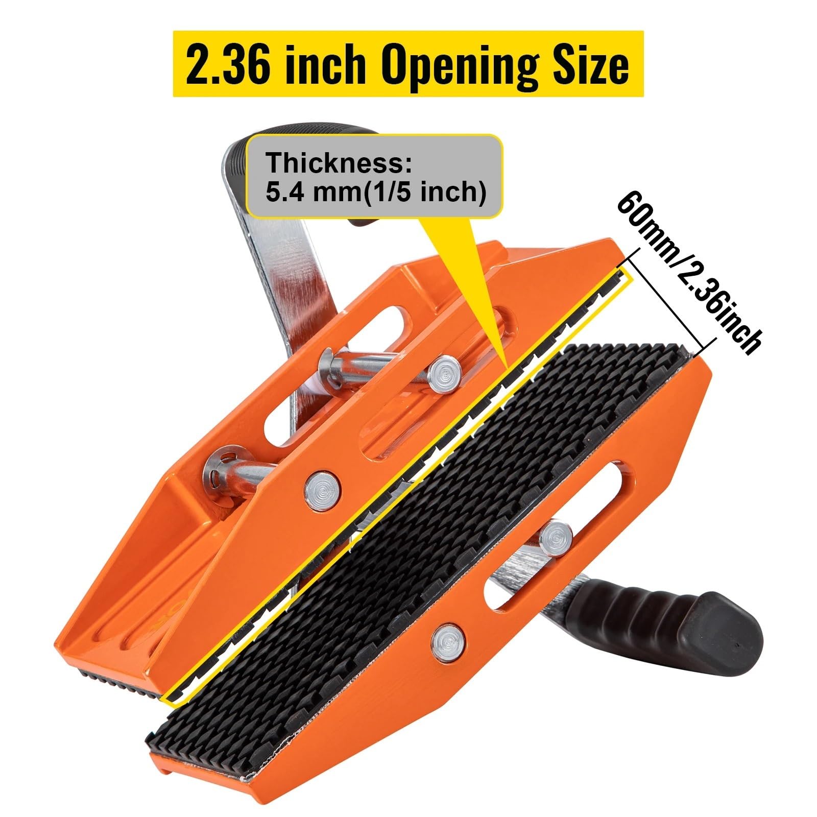 Pinze per Sollevamento Pietre 2PCS 50/60mm Granite Carrying Clamps Double Handed with Rubber Glass Stone Slab Lifting Tools for Ceramic Marble Carry(0-50MM)