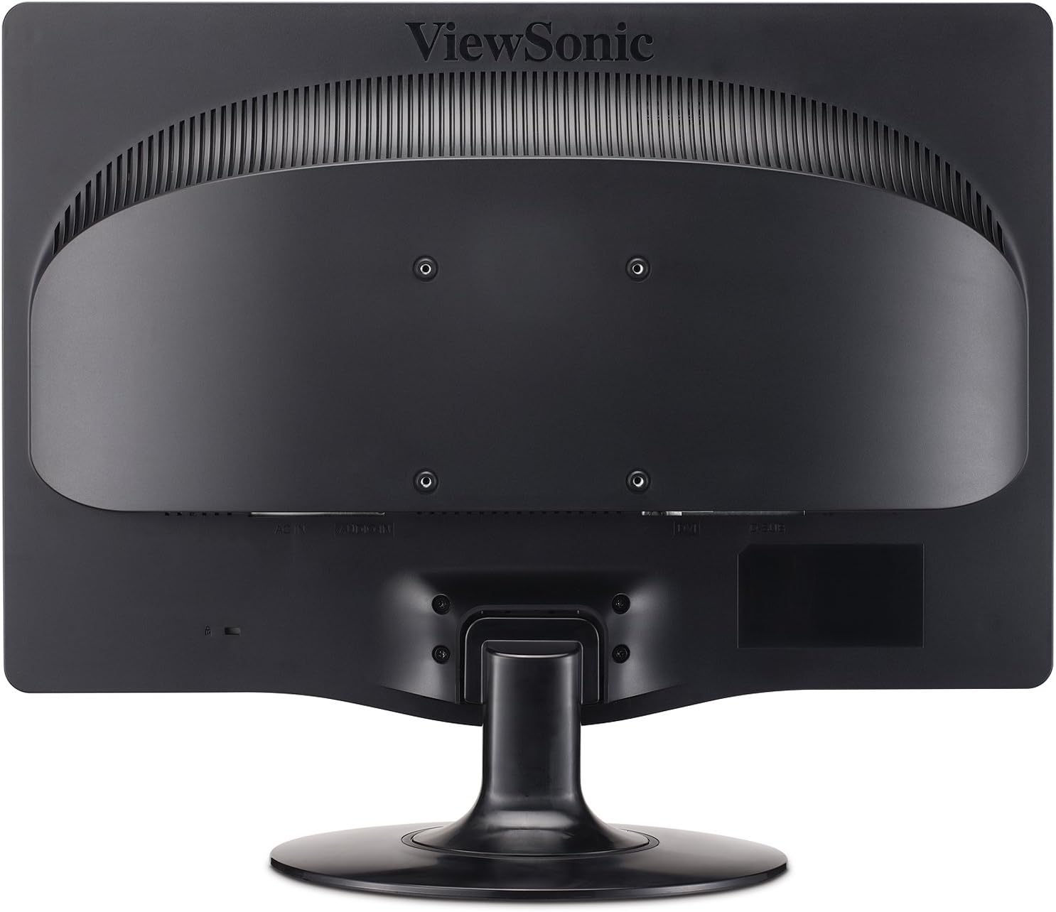 Rear view of ViewSonic VA2231WM-LED monitor showing the VESA mounting holes