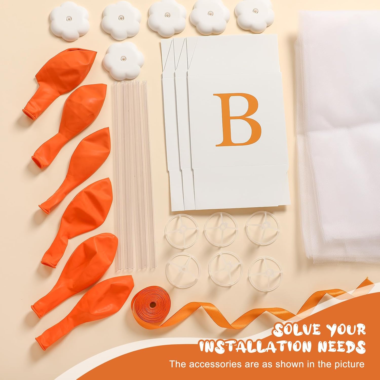 6 Set Little Cutie Baby Shower Decor for Table 24'' Latex Balloon with Letter Boxes Orange Party Table Centerpiece Decor a Little Cutie Is on The Way for Gender Reveal Boy Girl Birthday Party Supply