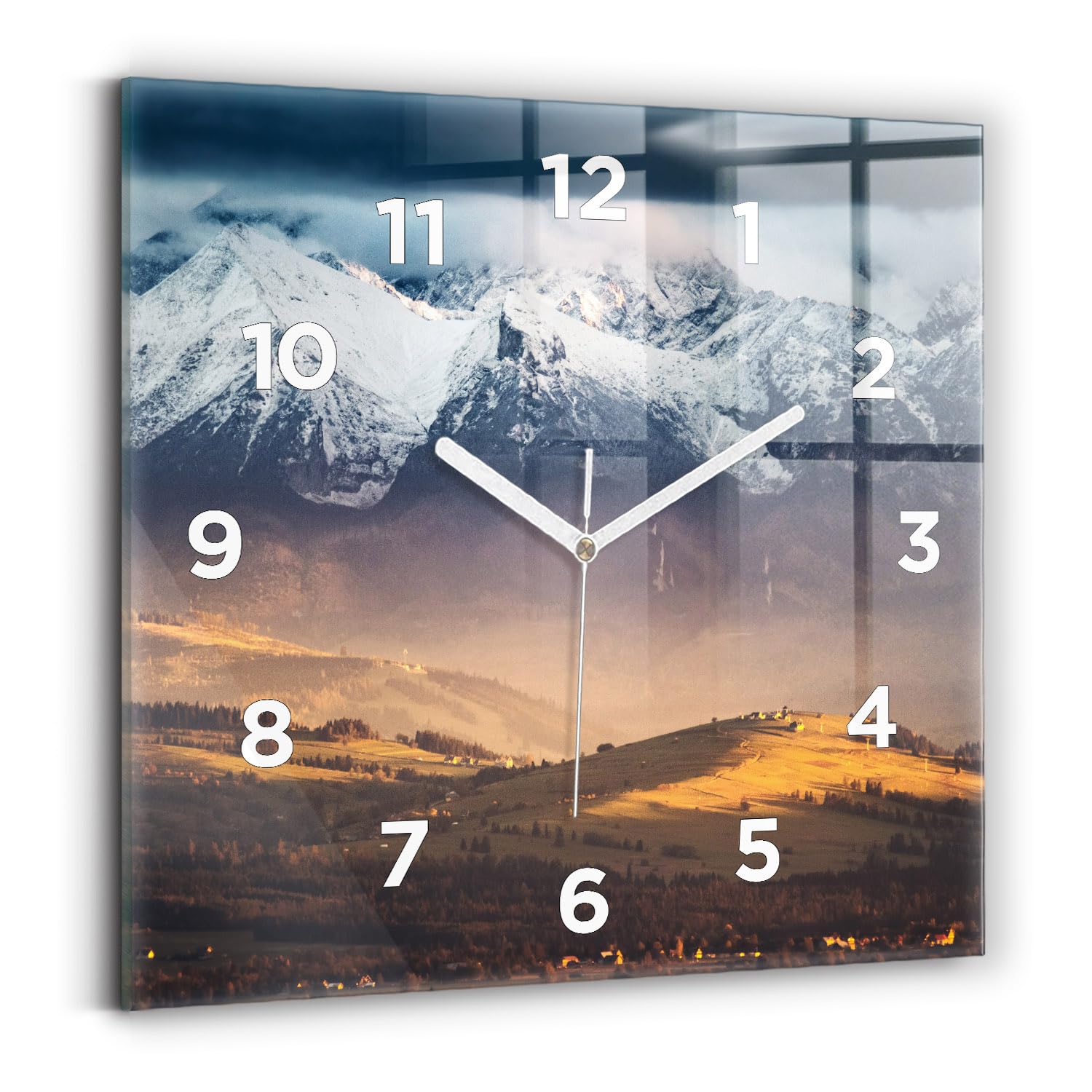 Horloge de qualité supérieure Wallfluent 30x30 cm avec mécanisme silencieux durable