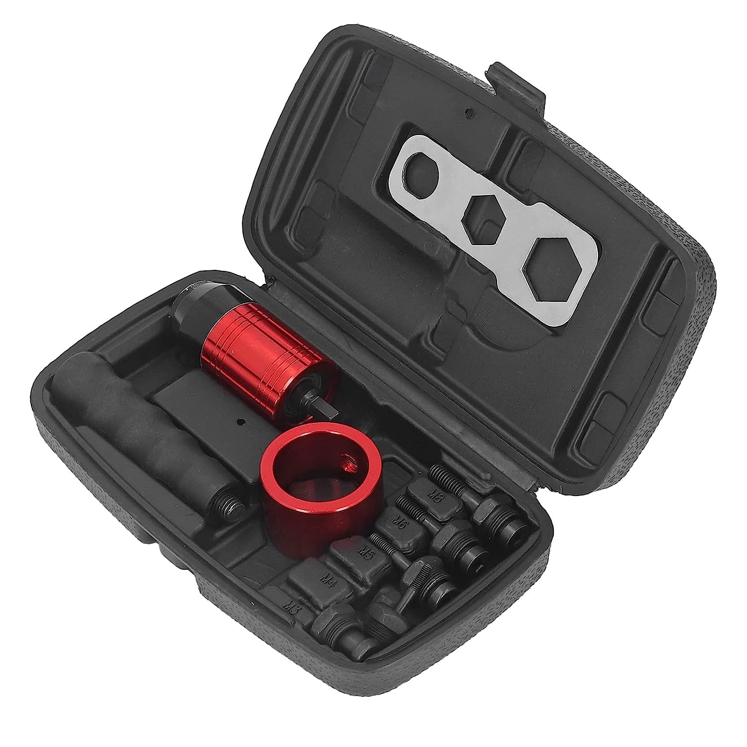 Rivettatrice per Inserti Rivetti Filettati in alluminio, acciaio e in acciaio INOX da M3 a M8 per Trapano e Avvitatore a Batteria