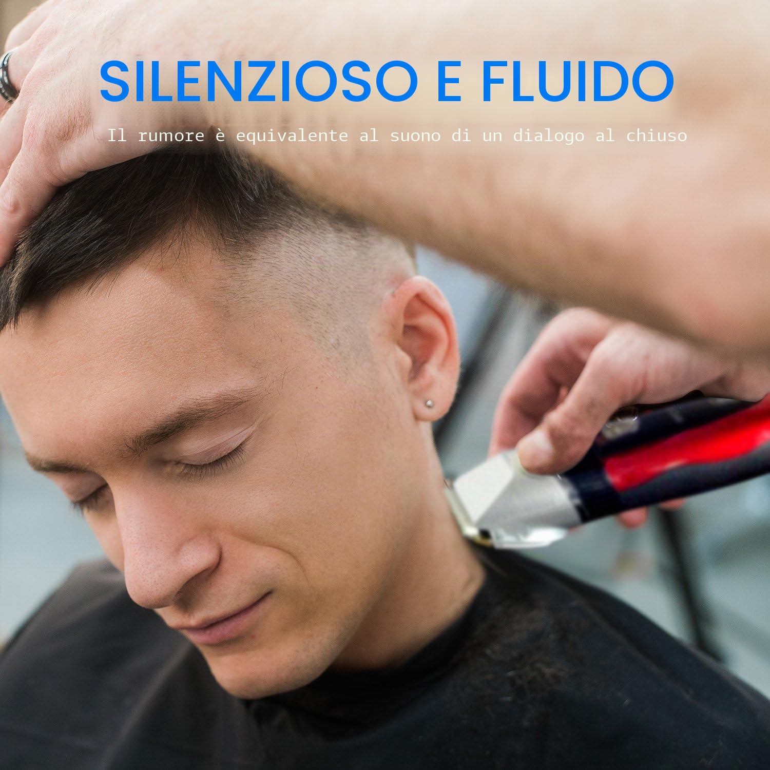 Surker Rasoio Elettrico Regolatore Barba e Capelli a 4 pettini e 5 lunghezze selezionabili 2 batterie