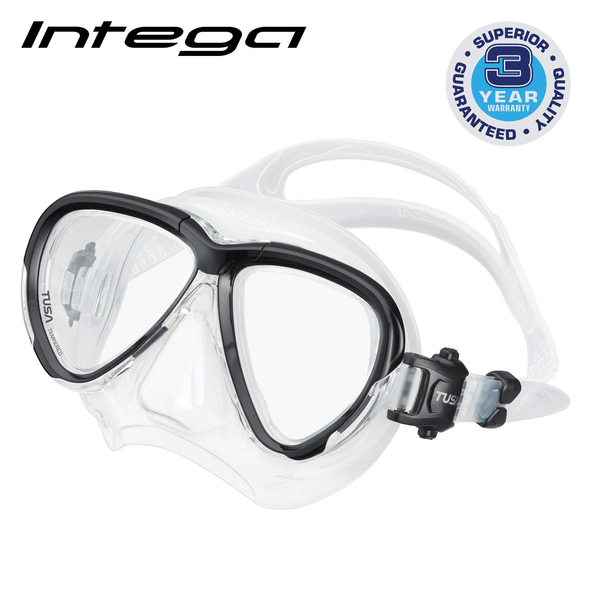 TUSA M-2004 Intega - Mascarilla de buceo, color negro