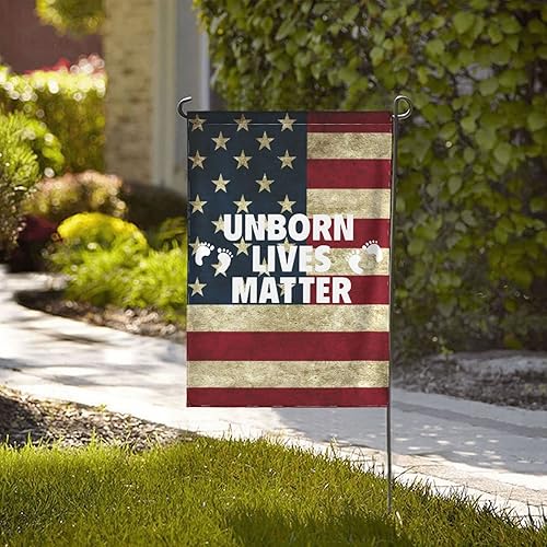 Miniatura 4 de Unborn Lives Matter Pro Life - Banderas de jardín antiaborto para exteriores de 28 x 40 pulgadas, bandera de doble cara para patio al aire libre,