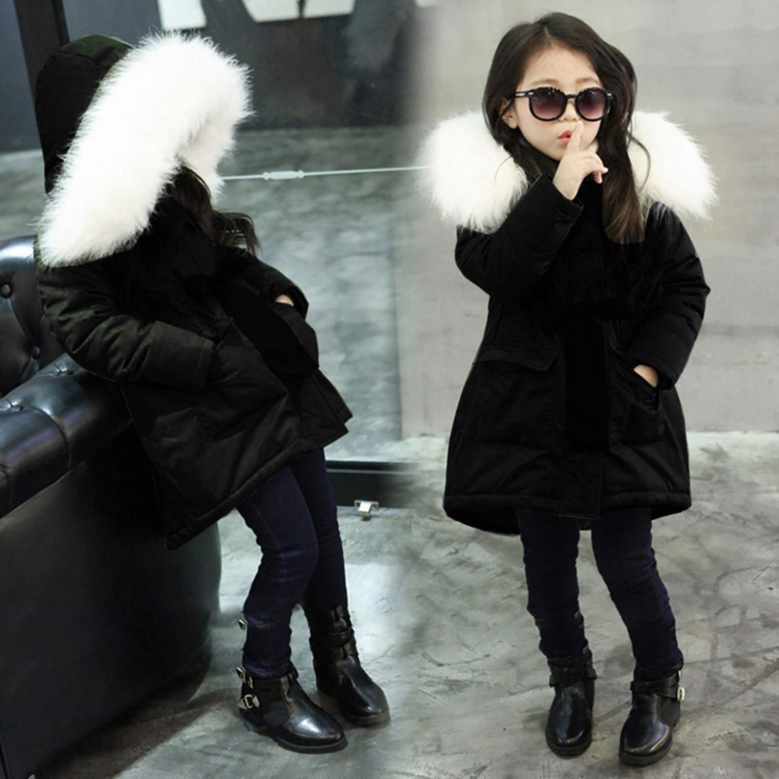 Cappotto per bambini con cappuccio, giacca invernale in cotone, giacca invernale per bambini, cappotto con cappuccio, giacca calda parka per bambini