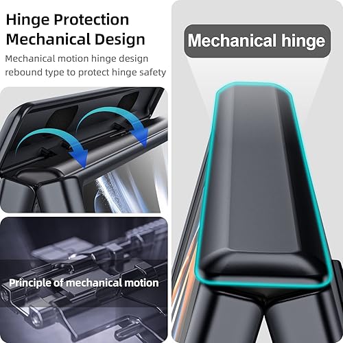 Miniatura 2 de CENMASO - Funda para Samsung Galaxy Z Fold 4, Z Fold 4 con protección de bisagra, protector de pantalla y soporte invisible, funda ultrafina a