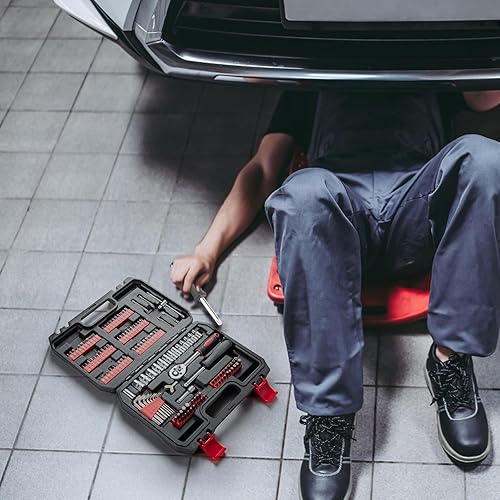 Miniatura 6 de Juego de herramientas de reparación del hogar de 132 piezas  Juego de herramientas manuales de reparación general del hogar y auto, caja de