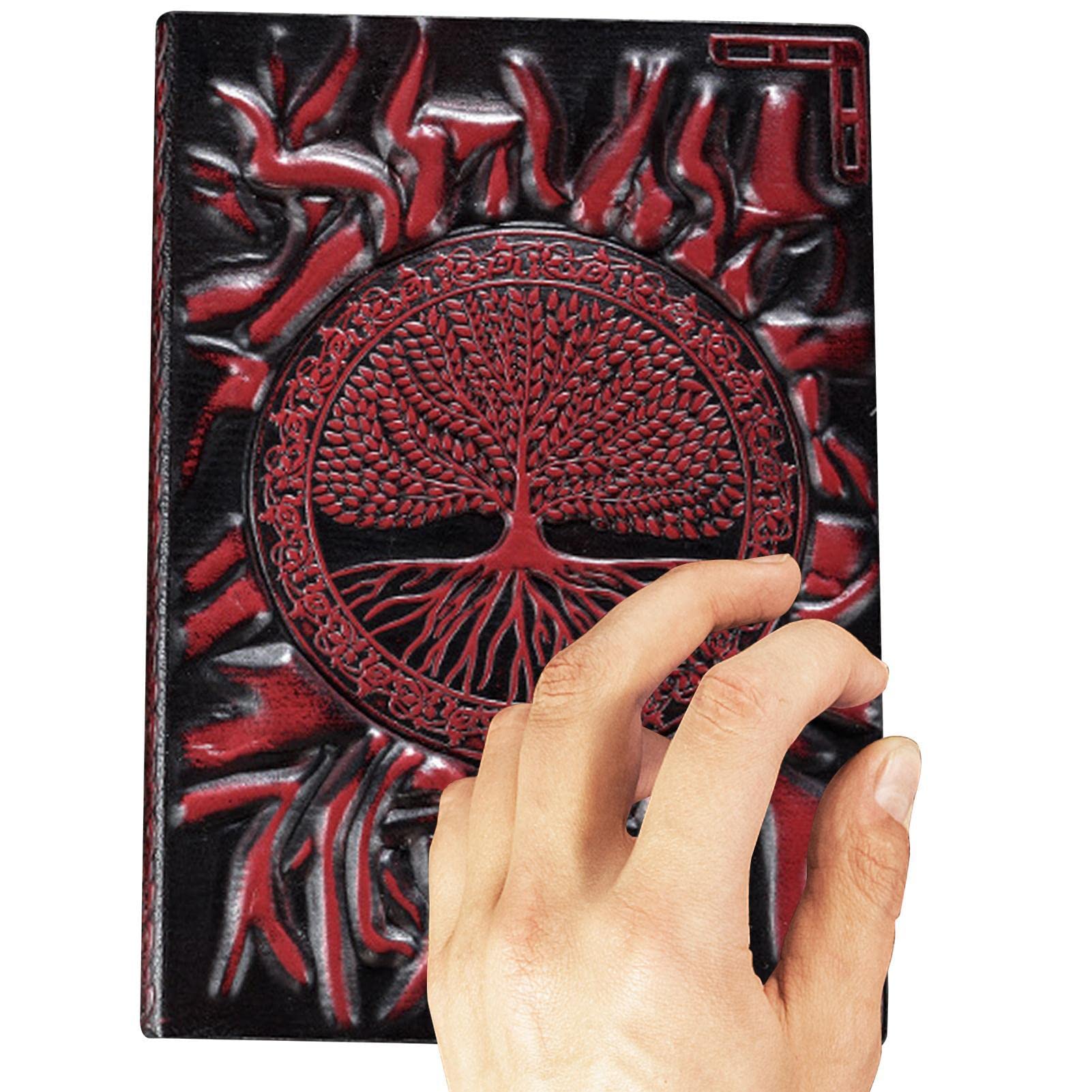 BAOK Vintage Leather Journal Tree-Of-Life, Embossed Diary Drawing Notebooks, Retro Hardcover Notebook for Writers Travel Journal Lined Personal Diary