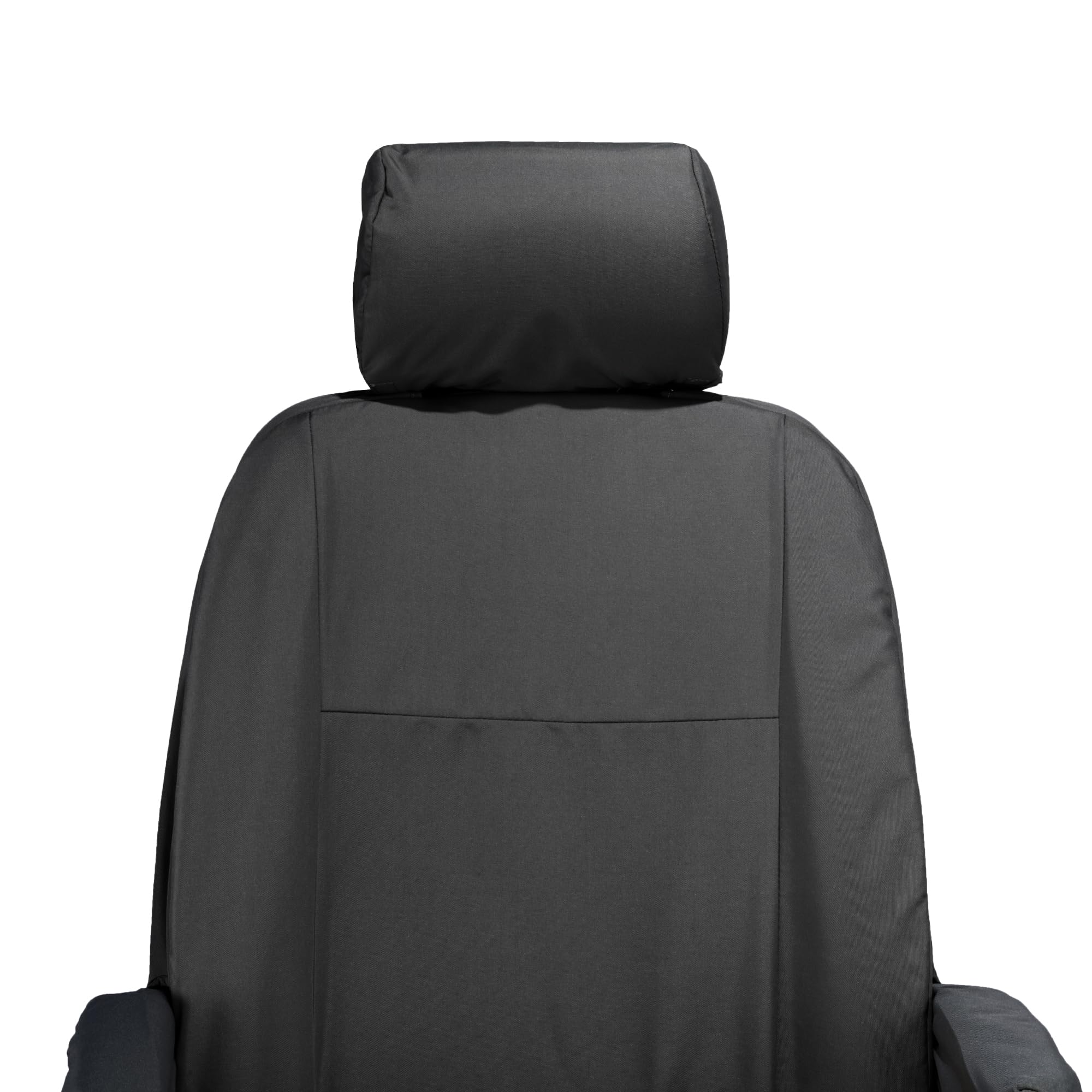 Coprisedile Singolo Impermeabile UK Custom Covers Per VW T6 (2015+): Grado Commerciale 600 Denari, Nero, Per Conducente (Copre Poggiatesta E Braccioli)