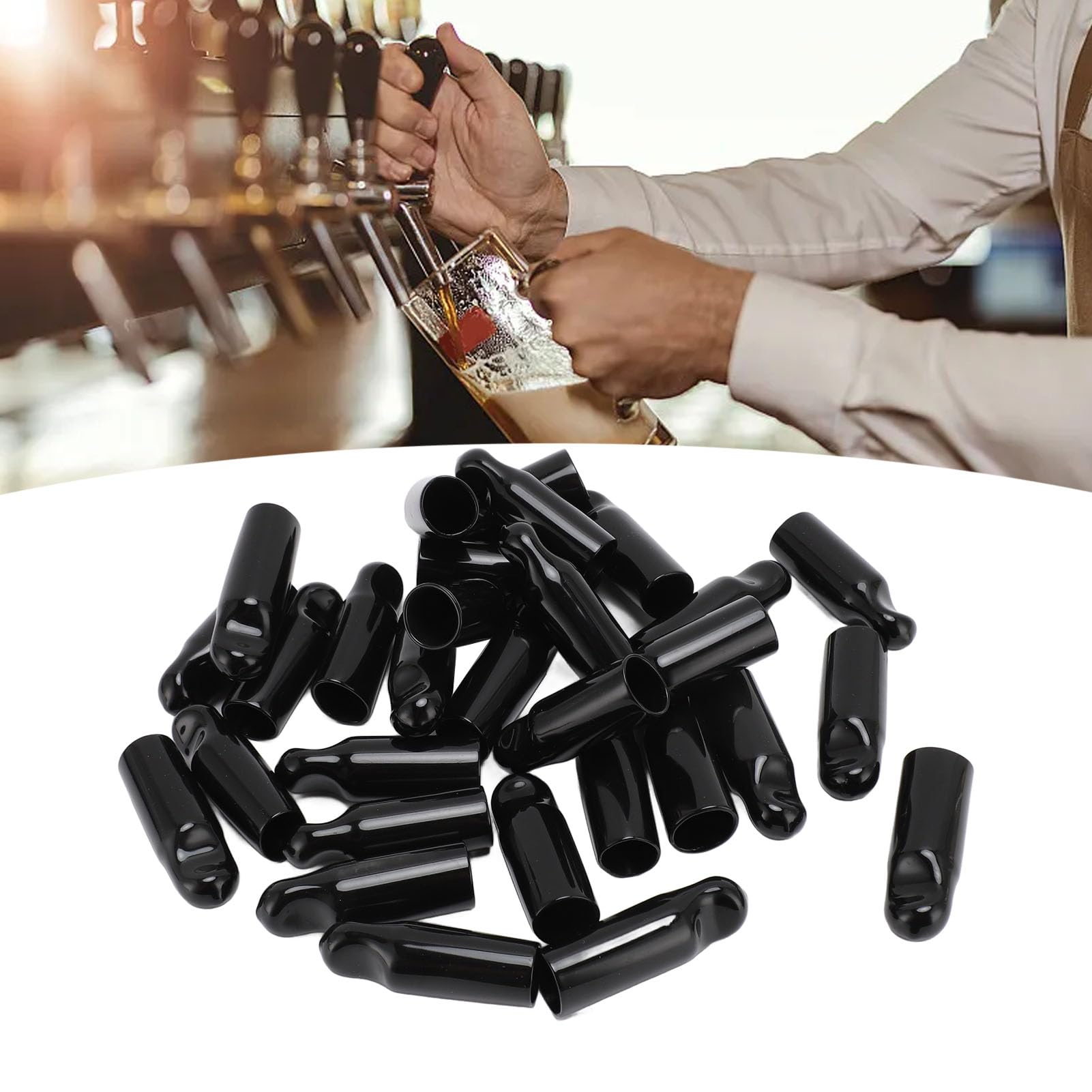 Qcwwy 30 Pezzi Coperchi per Rubinetti Birra alla Spina, Tappo Sigillante Antipolvere per Rubinetto in Silicone Succhietto Coperture per Ugelli per Rubinetti Birra per Rubinetti Bar