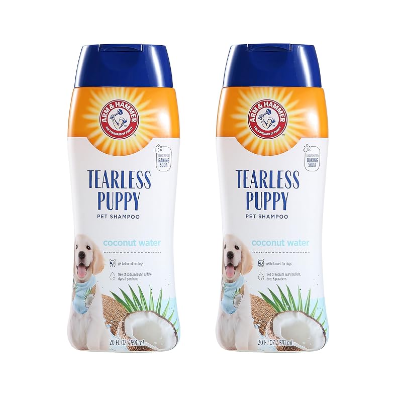 Shampoo para Filhotes ARM & HAMMER com Água de Coco, Fórmula Tearless, Pacote com 2 Frascos de 591 mL