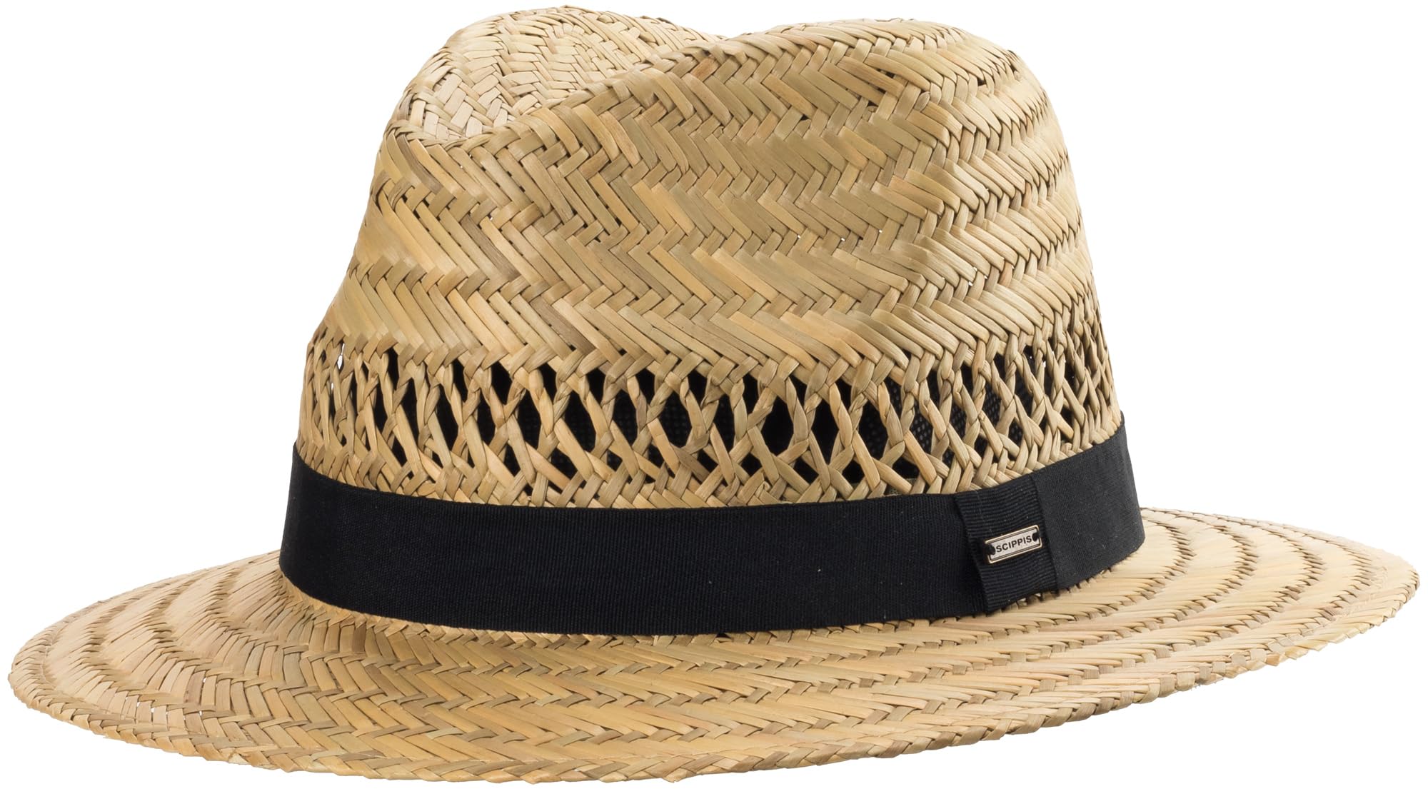 SCIPPIS Country Strohhut Herren & Damen – Luftiger Sommerhut im Farmer-Look – atmungsaktiv & leicht – Sonnenhut aus Naturstroh – Für Garten, Strand, Festival