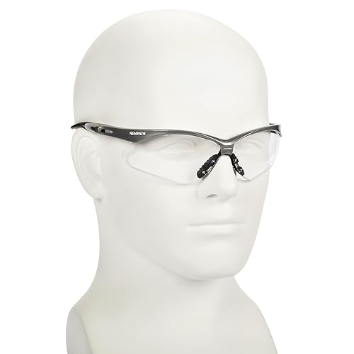 Miniatura 3 de JACKSON SAFETY anteojos de protección con lentes antiempañantes y marco azul metálico, Universal, 12