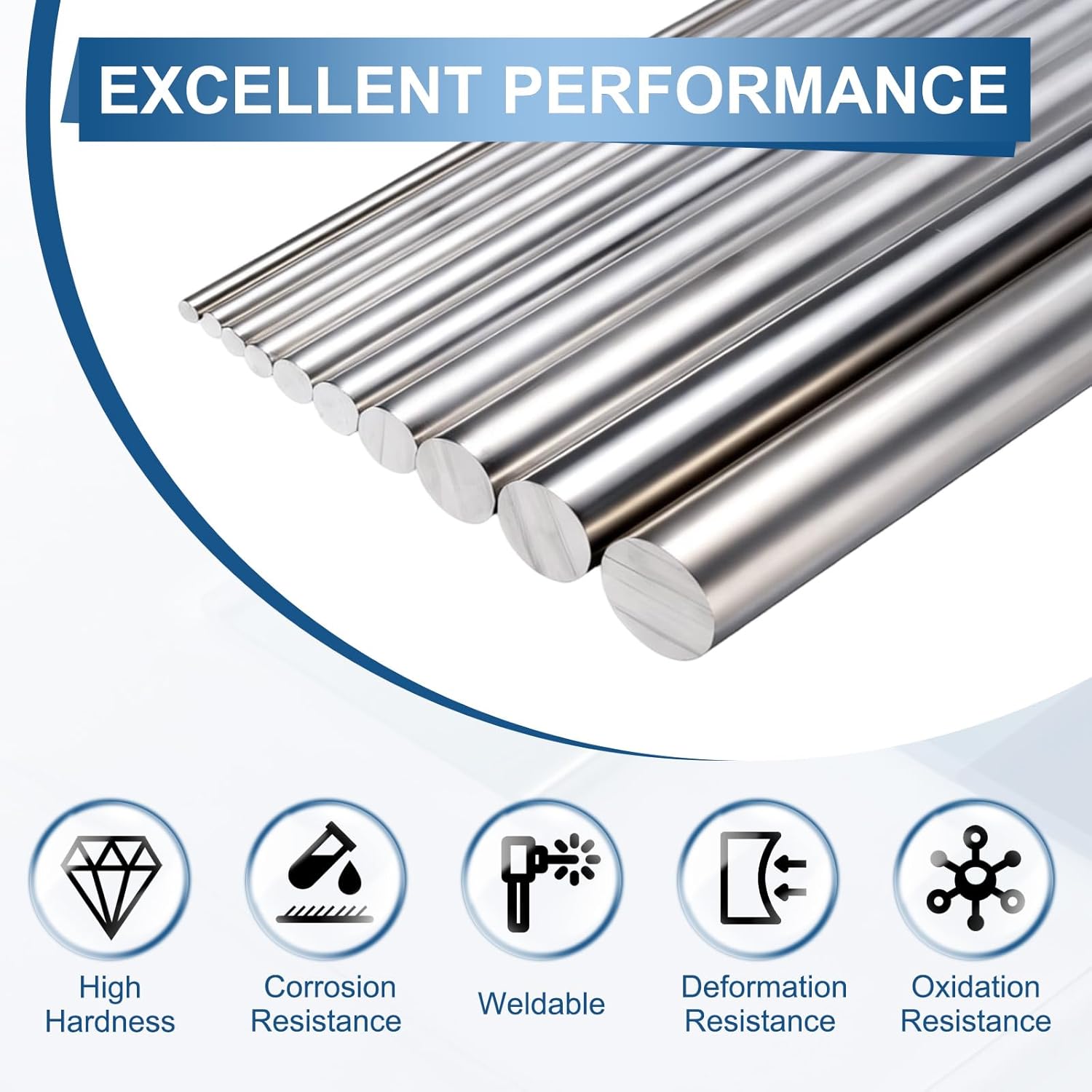 uxcell 3 Pcs 6061 T651 Aluminum Rod, 10mm 0.39" Diameter 4" Length Solid Round Aluminum Bars, Extruded Lathe Bar Stock for Industrial DIY Craft, Silver Tone - Image 4