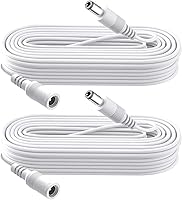 Vista 10 de Cable de extensión de alimentación CC de 33 pies 32.8 ft de 0.217 in x 0.083 in, cable de extensión de 12 V/24 V para cámaras de seguridad CCTV