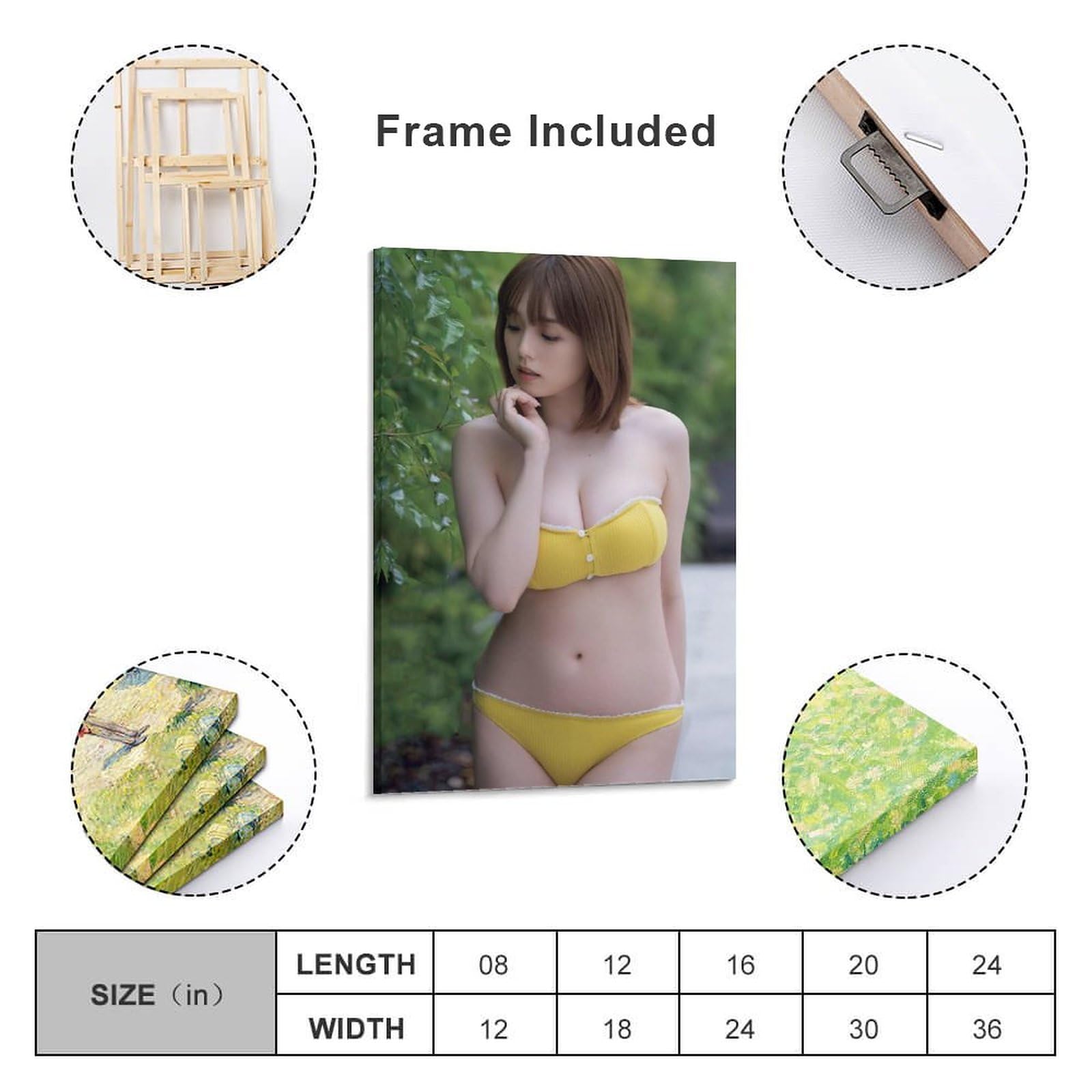 Amazon.co.jp: 篠崎愛 グラビア水着画像ポスター キャンバス 芸術