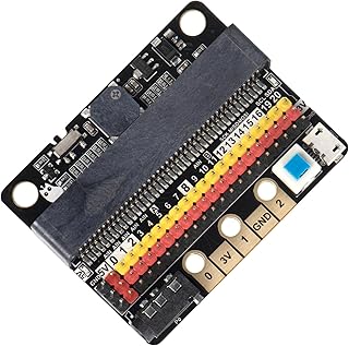 IOBit V2 Expansion Board for Micro:bit – Breakout All IO Pins to 2.54mm Headers, 3.5mm Buzzer Audio Output, Supports 5V microUSB Power Input