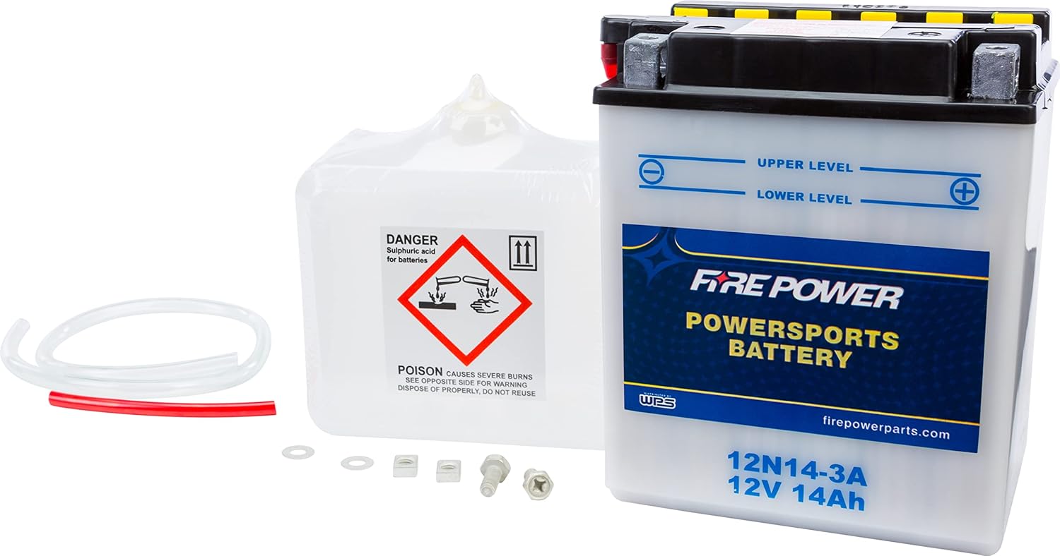 Fire Power Conventional Battery With Acid Pack - KAWI KZ900/Z1 1973-1975