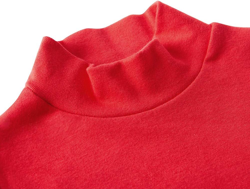Spring&Gege Little & Big Kids Soft Cotton Long Sleeve Mock Turtleneck Shirts - Image 3