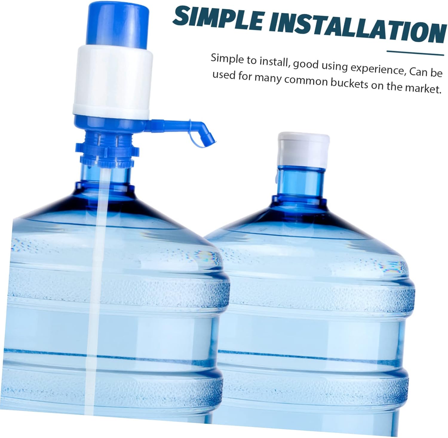 Water Bottle Hand Press Pump Manual Drinking Fountain Dispenser for Office Home Use Fits Water Bottles Compact Easy to Use Safe Material for Camping Supplies