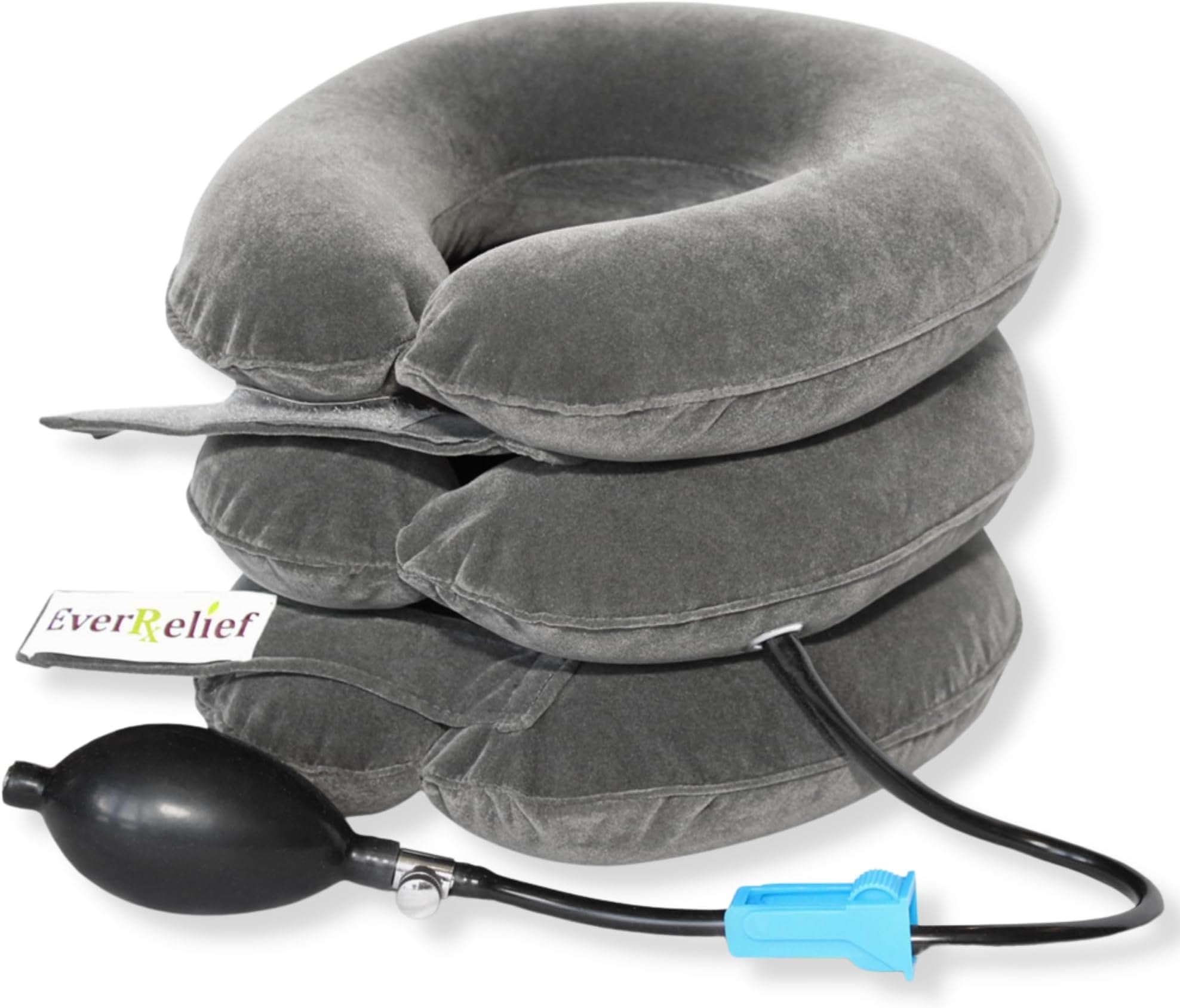 Inflatable Cervical Neck Traction Device âœ Improve Spine Alignment to Reduce Neck Pain âœ EverReliefÂ Cervical Collar Adjustable 100% Comfort Guarantee