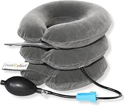 Cervical Traction Device - Inflatable & Adjustable Neck Traction Pillow for Instant Neck Decompression - US Owned & FSA Eligible Neck Stretcher Support Brace for Home Use