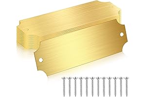 12 Pack Brushed Solid Metal Blank Name Plates for DIY