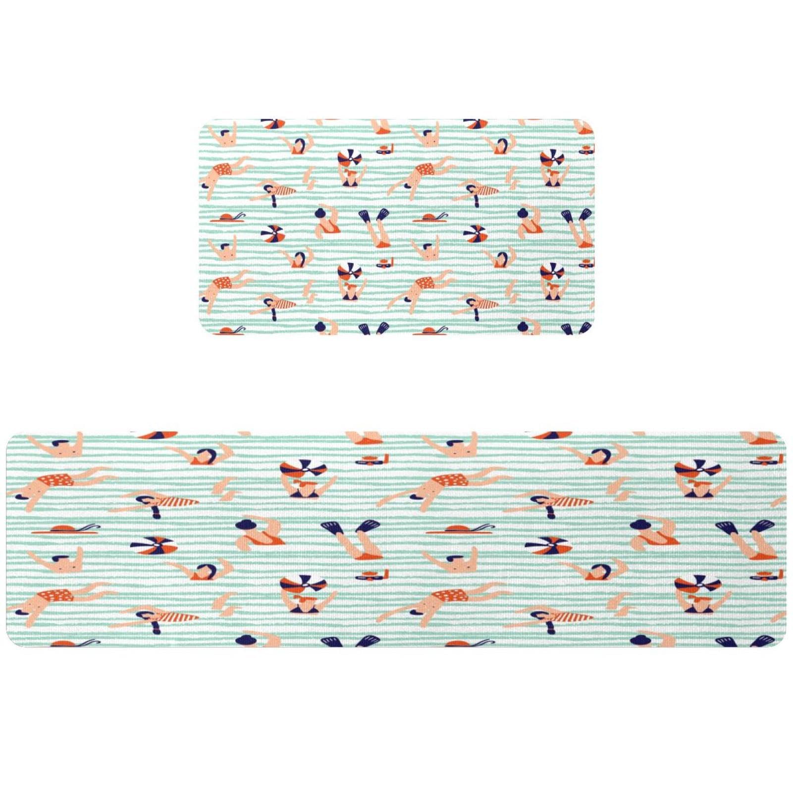 Alfombra de cocina de 2 piezas VAPOKF lavable y antideslizante