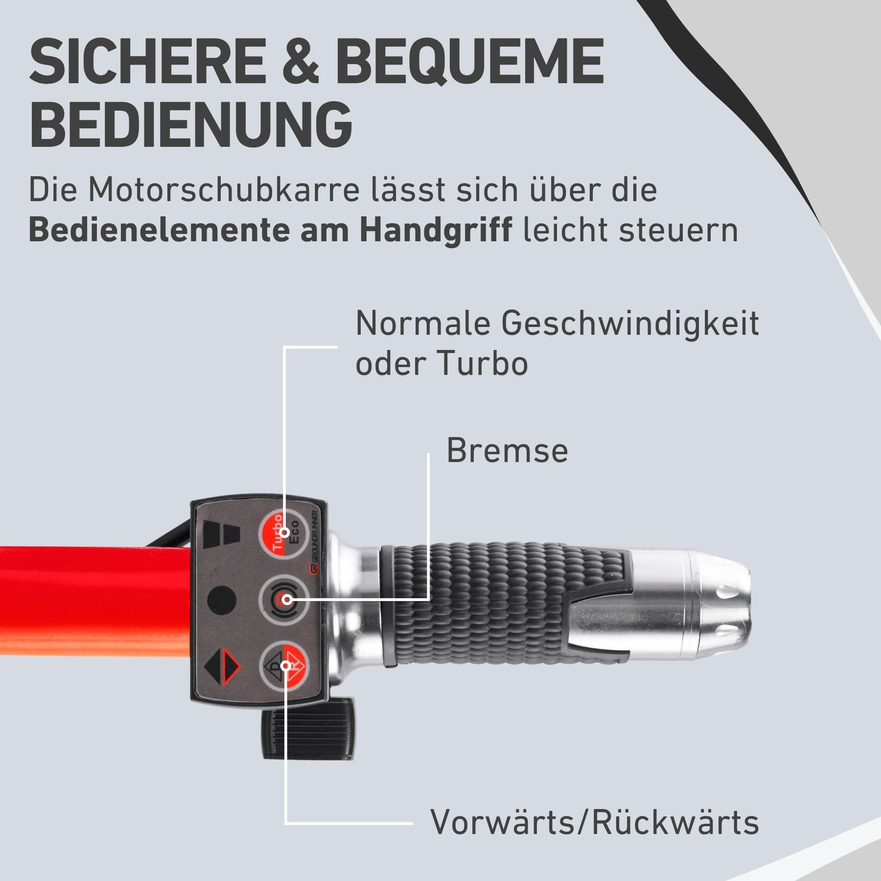 elektrische Schubkarre mit Akku I 300L Mulde & 300kg Traglast I leistungsfähige Motorschubkarre I Offroad-taugliche Akkuschubkarre I 40V Li-Ion mit 6000mAh