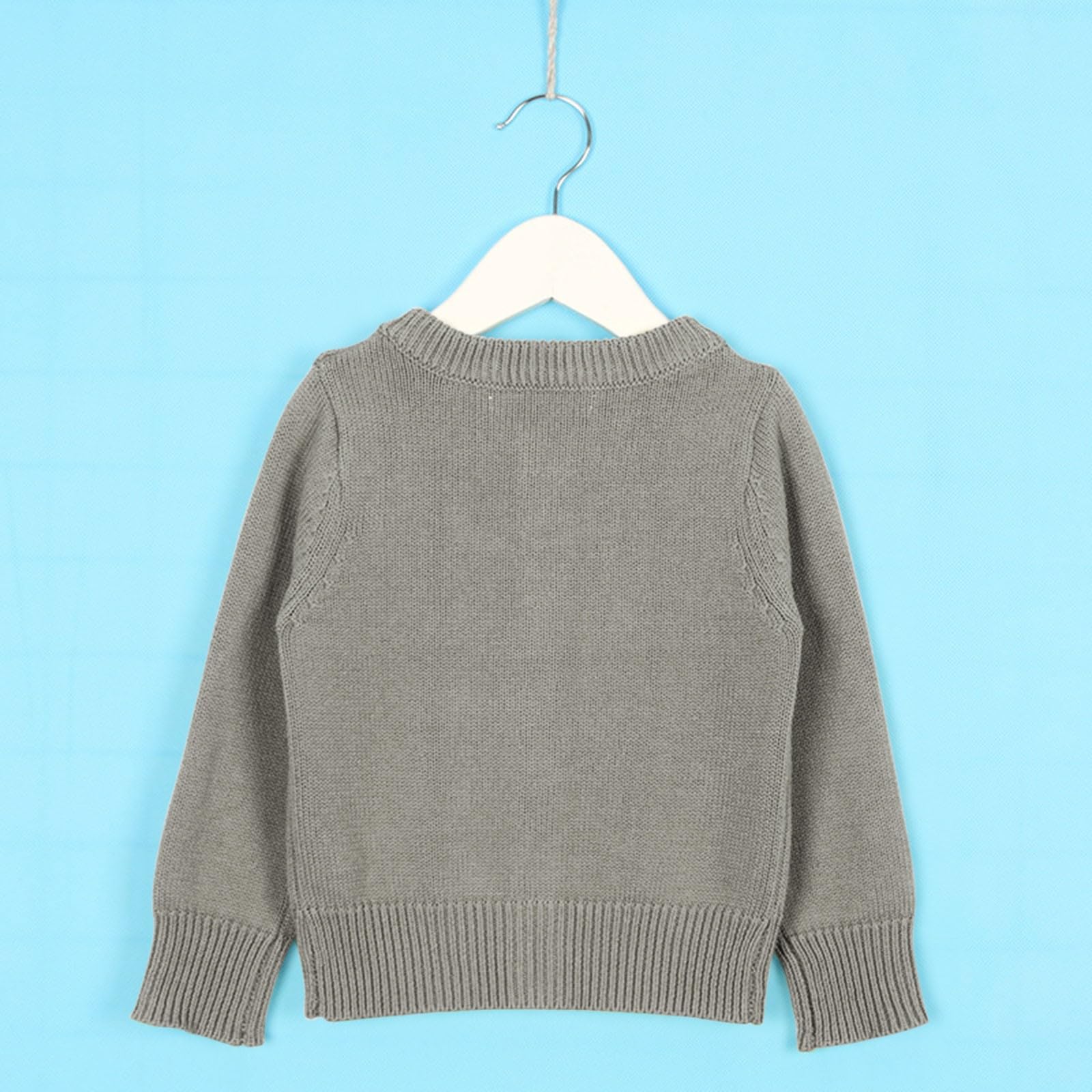 Cárdigan clásico para niña con botones, cuello redondo con diseño atemporal | Aspecto atemporal con tira de botones, básico indispensable para primavera, otoño e invierno