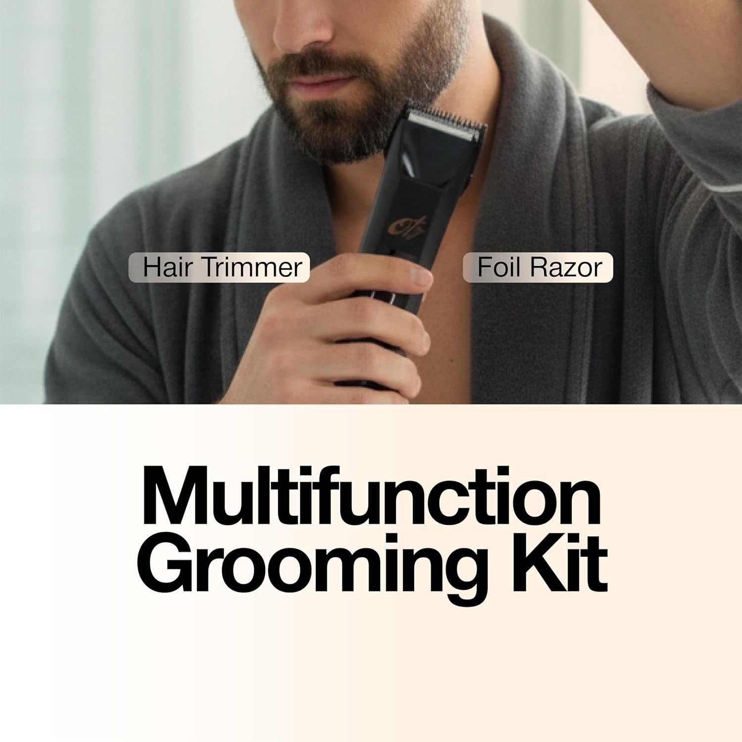 OTY Kit Get It All Head Shaver and Body Trimmer for Men, Bald Groomer and Intimate Trimmer, Waterproof Cordless 8-in-1 Complete Grooming Kit - Image 3