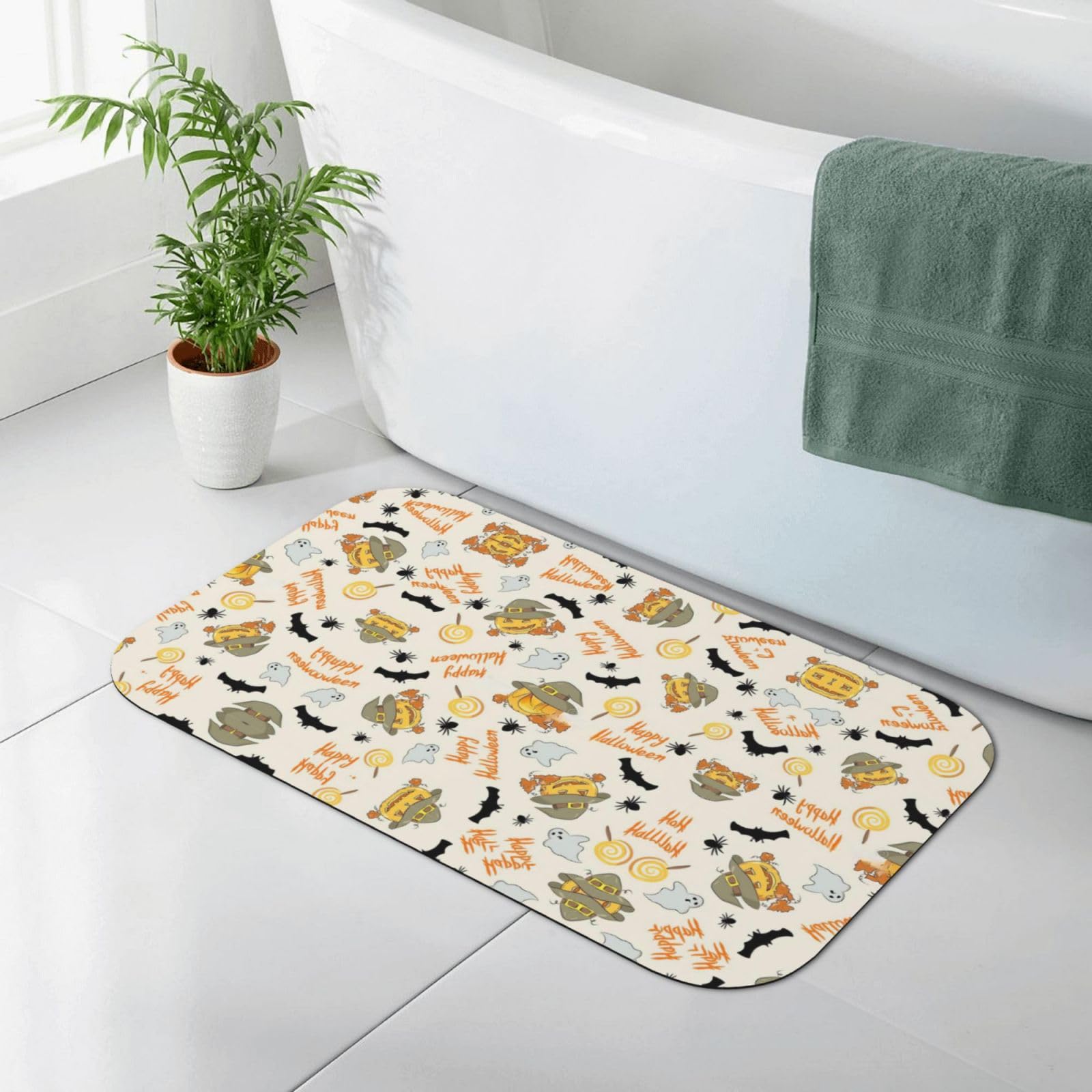 Tapis de bain en diatomée naturelle haut de gamme design hibou et entretien facile