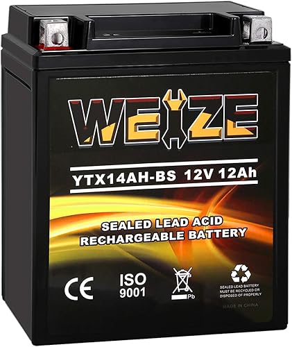 Miniatura 73 de Weize YTZ10S-BS - Batería de motocicleta AGM sellada de alto rendimiento, sin mantenimiento, compatible con Yamaha Honda