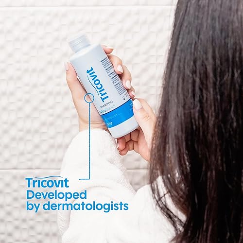 Miniatura 5 de Tricovit Champú para el crecimiento del cabello para mujeres y hombres, tratamiento del cuero cabelludo para adelgazamiento del cabello, regula el