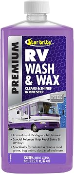 STAR BRITE RV Wash & Wax - One-Step Concentrated Cleaner, UV Protection - Ideal for RV, Camper Cleaning - 16 OZ 071516P
